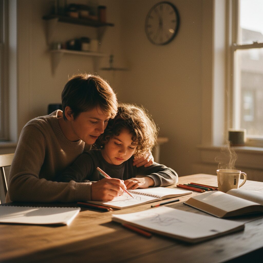 子どもの勉強をサポートする親